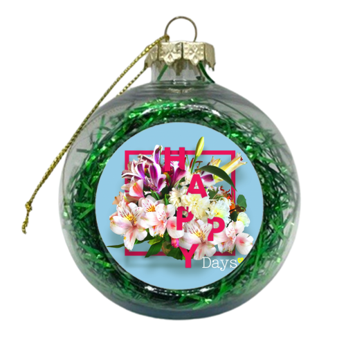 Happy Days - xmas bauble by Wendy Dobing