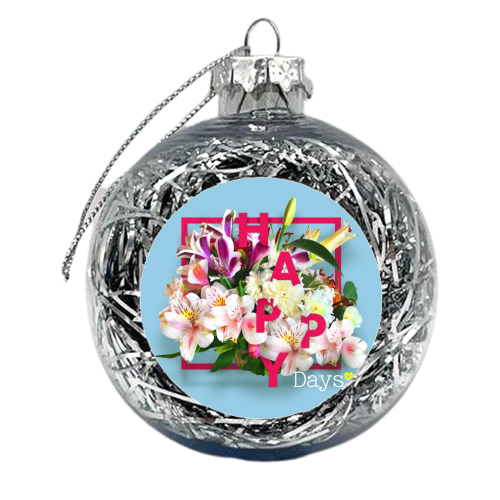 Happy Days - xmas bauble by Wendy Dobing