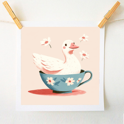 Happy Duck - A1 - A4 art print by DejaReve