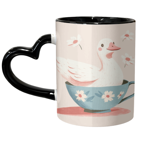 Happy Duck - unique mug by DejaReve