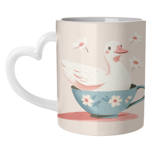 Happy Duck - unique mug by DejaReve