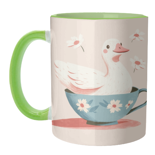 Happy Duck - unique mug by DejaReve