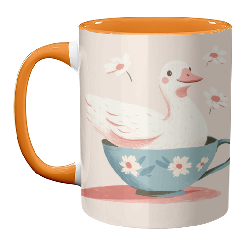 Happy Duck - unique mug by DejaReve