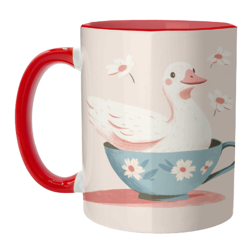 Happy Duck - unique mug by DejaReve