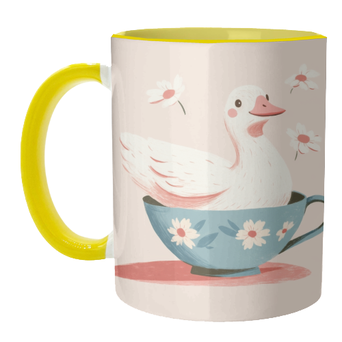 Happy Duck - unique mug by DejaReve