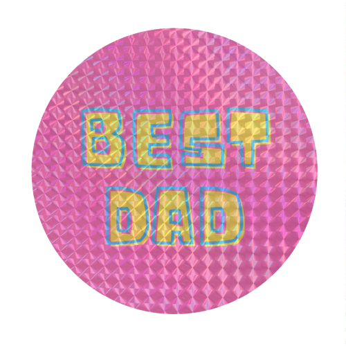 Happy Fathers Day - Circle Sticker by FunkyAdi.com