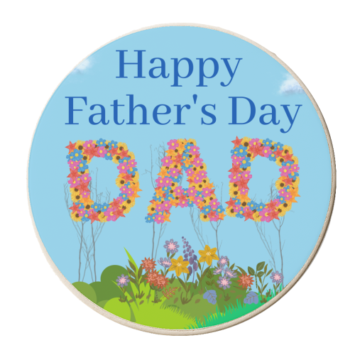 Happy Father's Day - Garden Life - personalised beer coaster by Riad Mannan