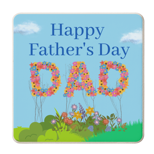 Happy Father's Day - Garden Life - personalised beer coaster by Riad Mannan