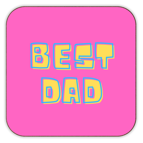 Happy Fathers Day - personalised beer coaster by FunkyAdi.com