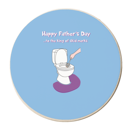Happy Father's Day - personalised beer coaster by Laura Lonsdale