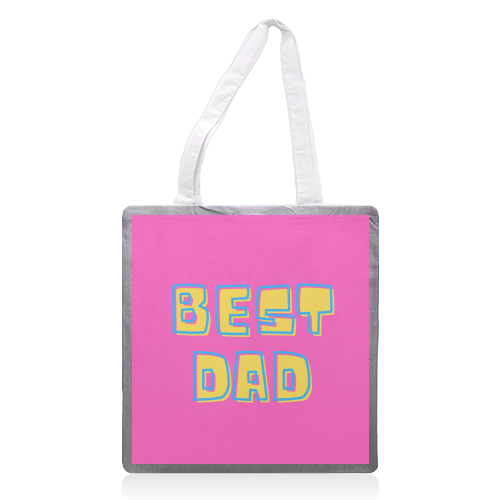 Happy Fathers Day - printed canvas tote bag by FunkyAdi.com