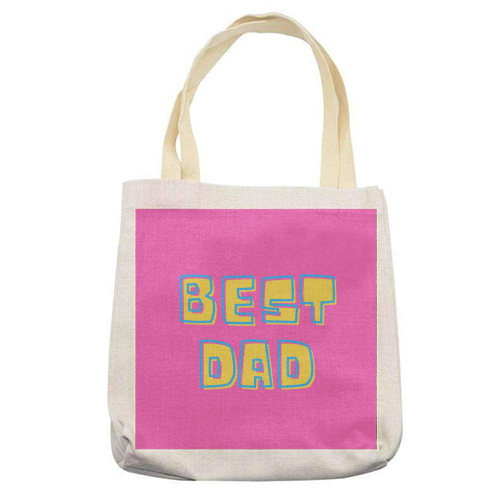 Happy Fathers Day - printed canvas tote bag by FunkyAdi.com