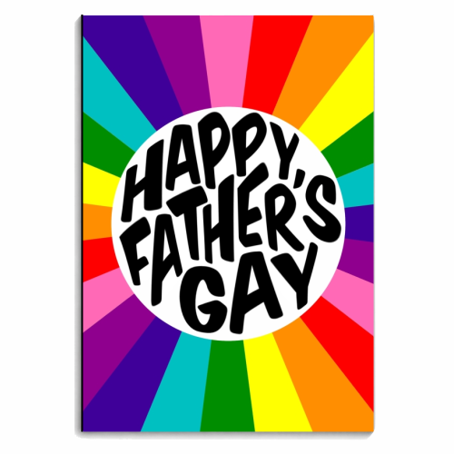 Happy father's gay rainbow - personalised A4, A5, A6 notebook by The Girl Next Draw