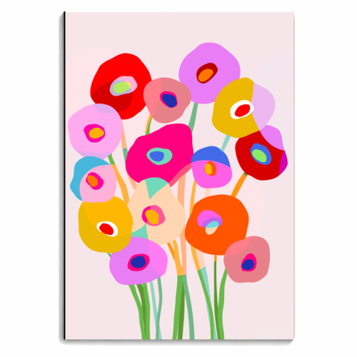 Happy flower bouquet for her - personalised A4, A5, A6 notebook by Dominique Vari