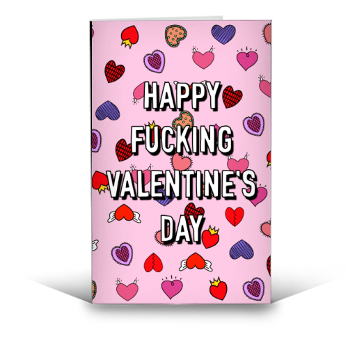 Happy Fucking Valentine's Day - funny greeting card by Adam Regester