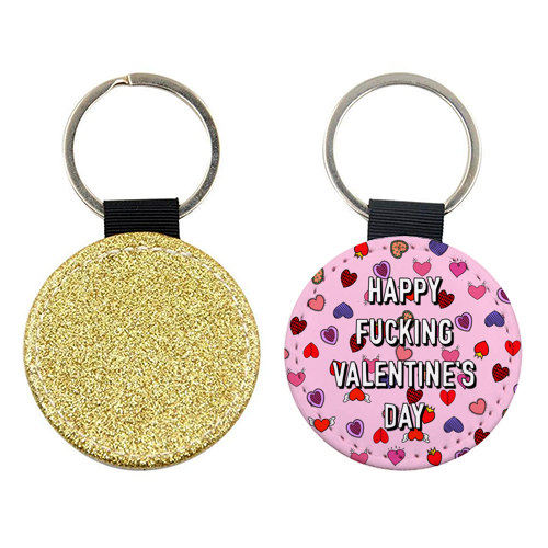 Happy Fucking Valentine's Day - keyring by Adam Regester