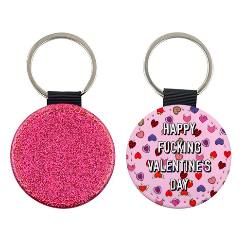 Happy Fucking Valentine's Day - keyring by Adam Regester