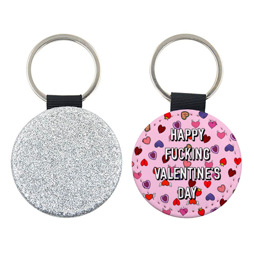 Happy Fucking Valentine's Day - keyring by Adam Regester