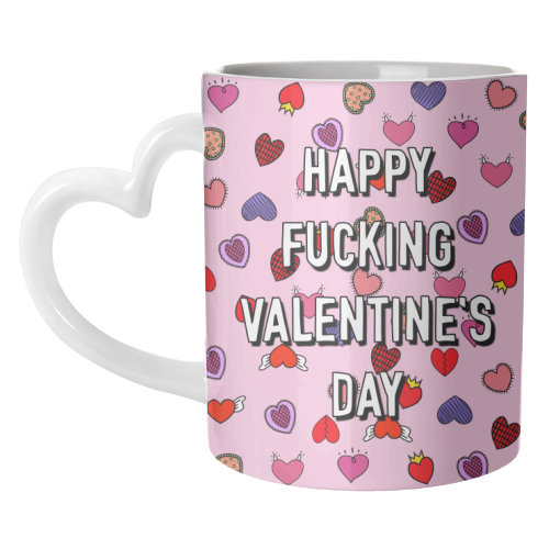 Happy Fucking Valentine's Day - unique mug by Adam Regester
