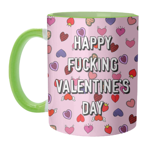 Happy Fucking Valentine's Day - unique mug by Adam Regester