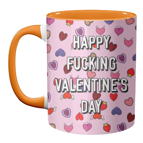 Happy Fucking Valentine's Day - unique mug by Adam Regester