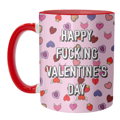 Happy Fucking Valentine's Day - unique mug by Adam Regester