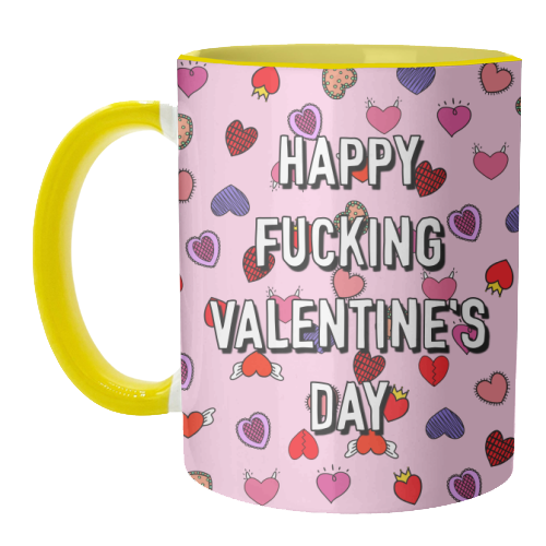 Happy Fucking Valentine's Day - unique mug by Adam Regester