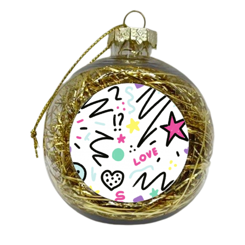 Happy graffiti - xmas bauble by Alexandra Williams
