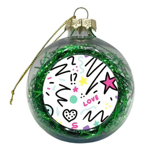 Happy graffiti - xmas bauble by Alexandra Williams
