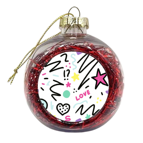 Happy graffiti - xmas bauble by Alexandra Williams