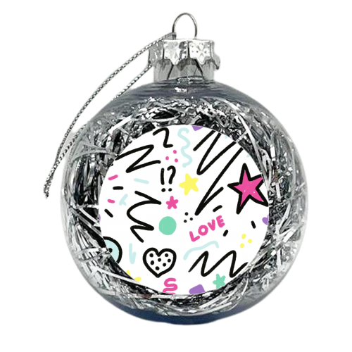 Happy graffiti - xmas bauble by Alexandra Williams