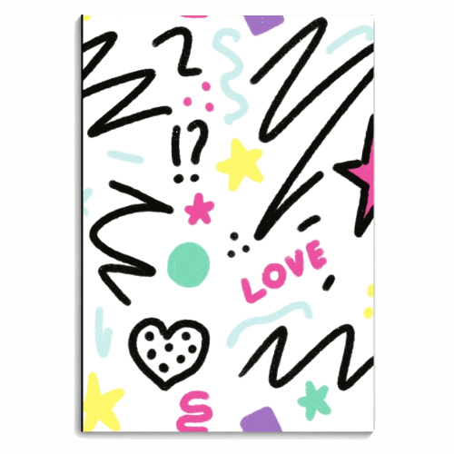 Happy graffiti - personalised A4, A5, A6 notebook by Alexandra Williams