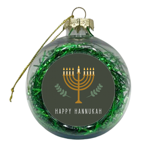 Happy Hannukah! - xmas bauble by Pink and Pip