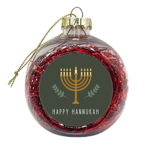 Happy Hannukah! - xmas bauble by Pink and Pip