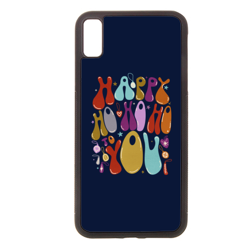 Happy Ho Ho Ho to You Christmas Typography - stylish phone case by Ania Wieclaw
