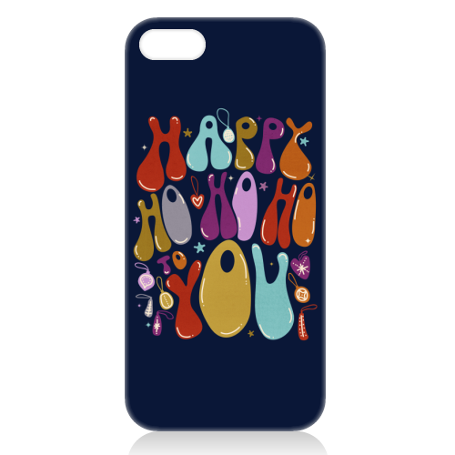 Happy Ho Ho Ho to You Christmas Typography - unique phone case by Ania Wieclaw