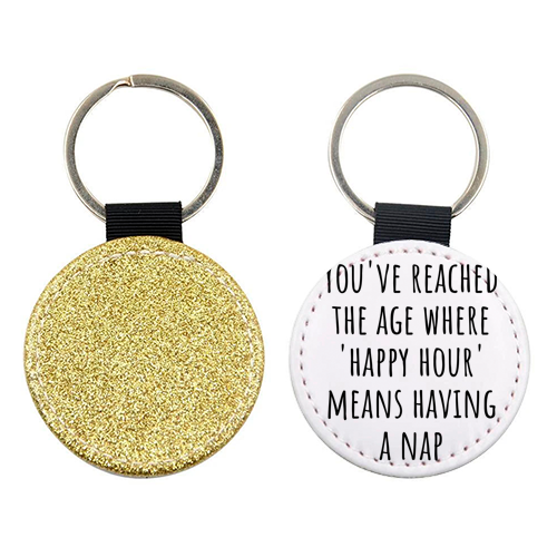 “Happy Hour” Means Nap Time – Funny Retirement Gift for a Coworker Entering Pension Life - keyring by skattia ilie