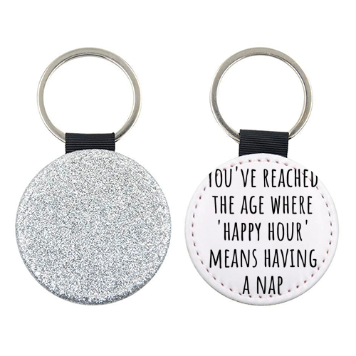 “Happy Hour” Means Nap Time – Funny Retirement Gift for a Coworker Entering Pension Life - keyring by skattia ilie