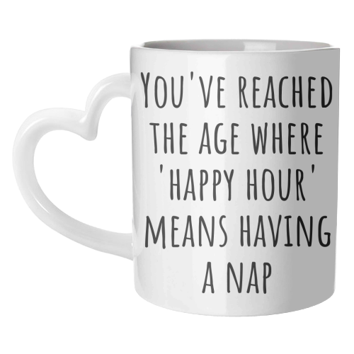 “Happy Hour” Means Nap Time – Funny Retirement Gift for a Coworker Entering Pension Life - unique mug by skattia ilie