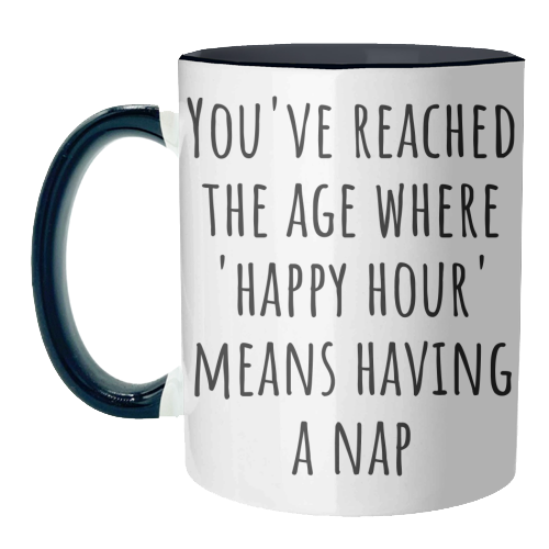 “Happy Hour” Means Nap Time – Funny Retirement Gift for a Coworker Entering Pension Life - unique mug by skattia ilie