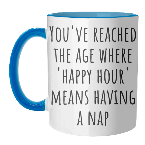 “Happy Hour” Means Nap Time – Funny Retirement Gift for a Coworker Entering Pension Life - unique mug by skattia ilie