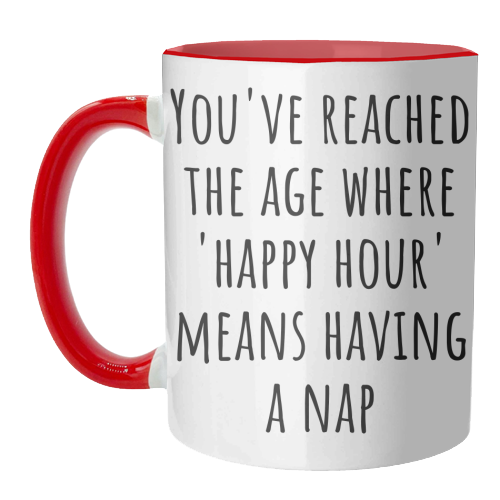 “Happy Hour” Means Nap Time – Funny Retirement Gift for a Coworker Entering Pension Life - unique mug by skattia ilie