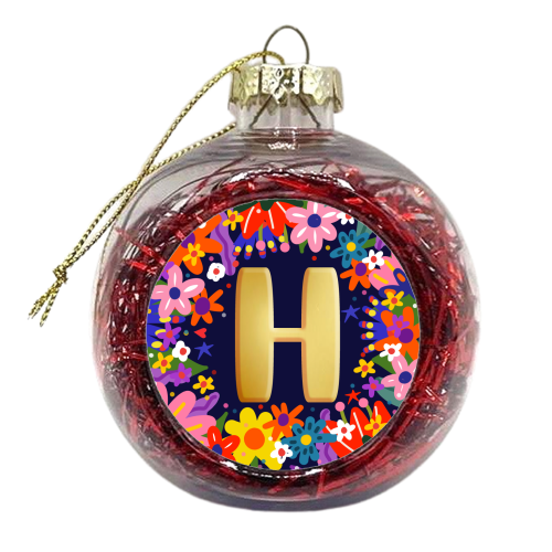 HAPPY LETTER H - xmas bauble by Nichola Cowdery
