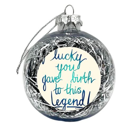 Happy Mothers Day - xmas bauble by minniemorris art