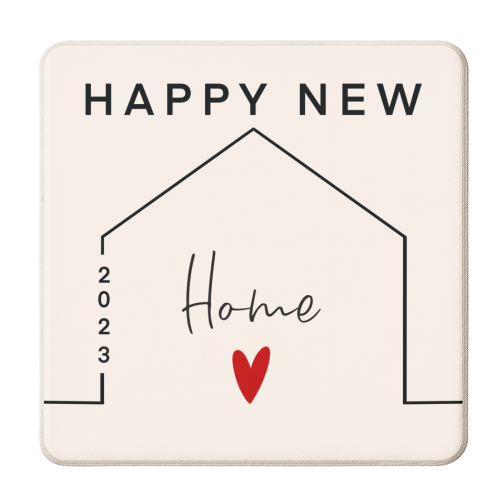 Happy New Home 2023 - personalised beer coaster by Lisa Wardle