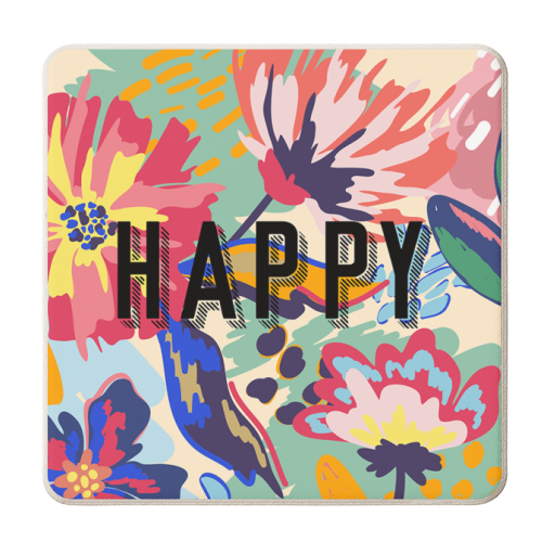 HAPPY - personalised beer coaster by The 13 Prints
