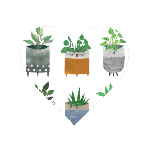 Happy Plant Pots - Magnet by Christina Carpenter