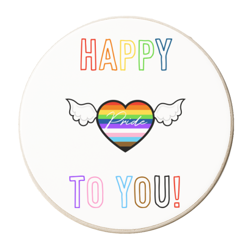 Happy Pride To You! - personalised beer coaster by Adam Regester