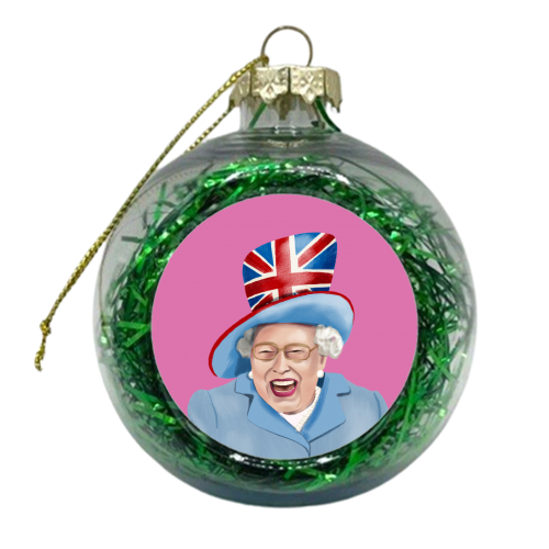 Happy Queen - xmas bauble by Sarah Wilkinson