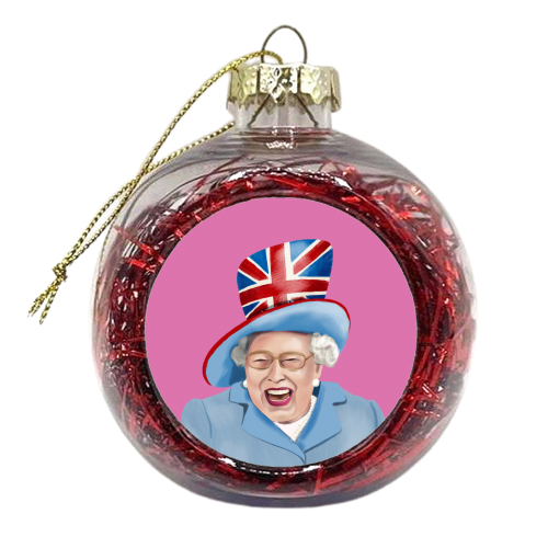 Happy Queen - xmas bauble by Sarah Wilkinson